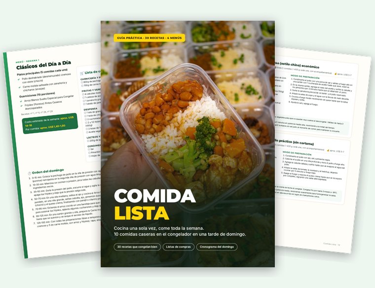 Guía Comida Lista: portada, menú semanal y recetas